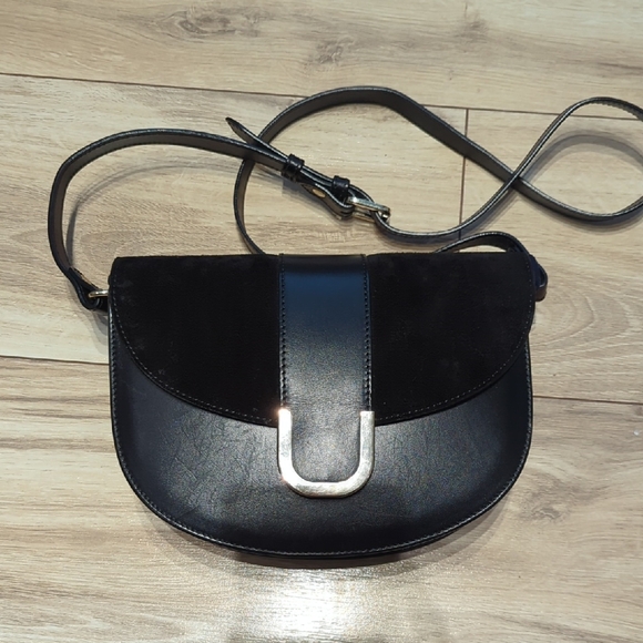 A.P.C. Handbags - A.P.C. Black Crossbody Bag with Silver Detail